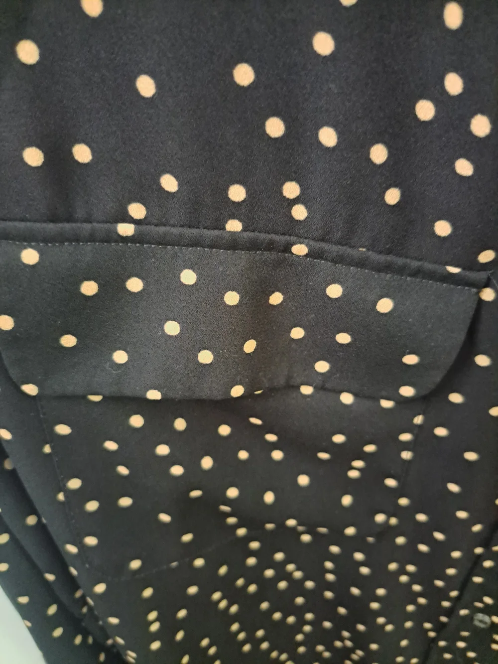 Who What Wear Black Shirt with Gold Dot Print